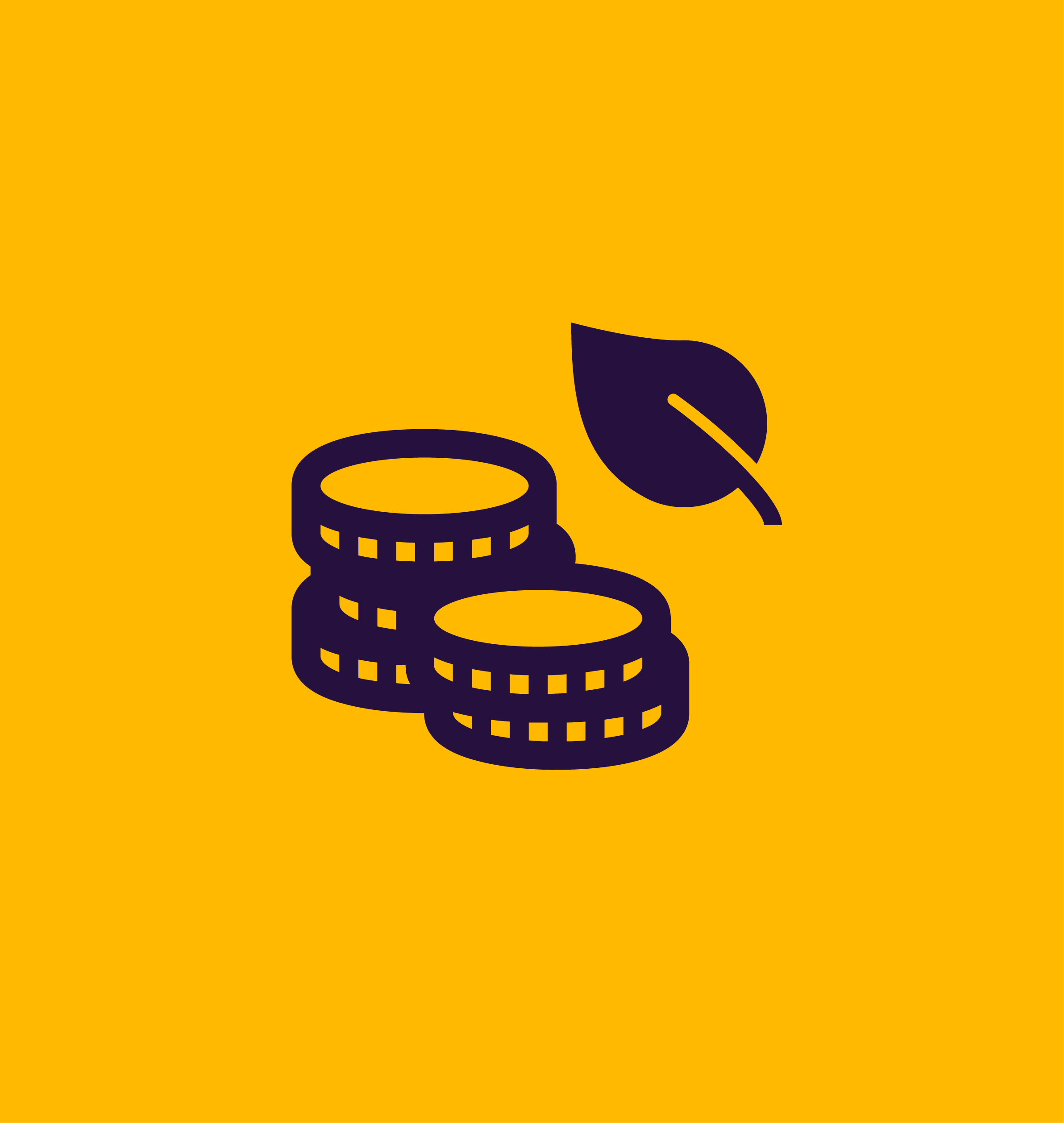 icon coins and leaf