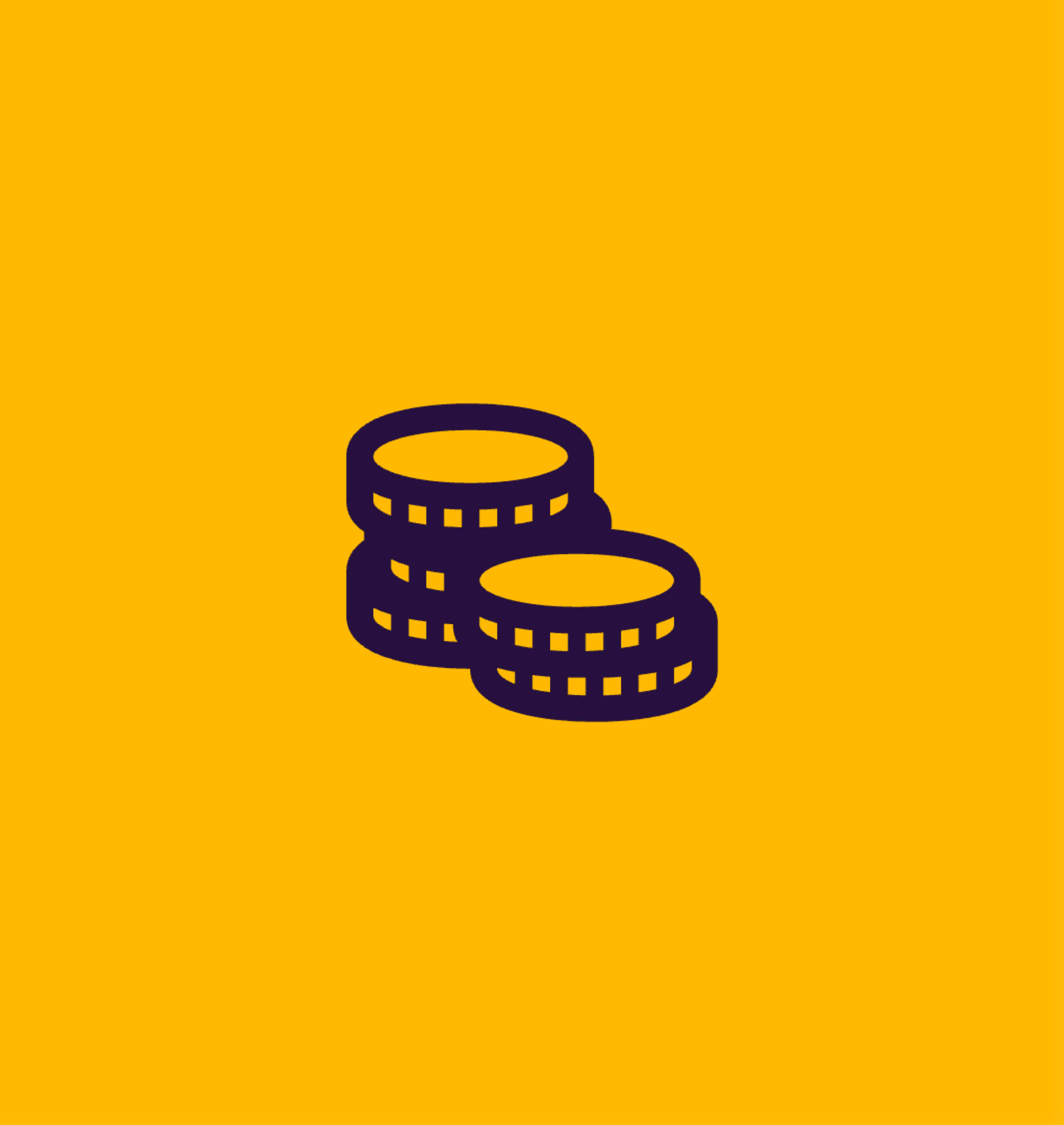 icon of coins against a yellow plain background