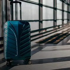 Unaccompanied suitcase.