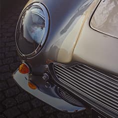 Headlight and bumper of vehicle.