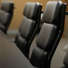 Chairs at table.