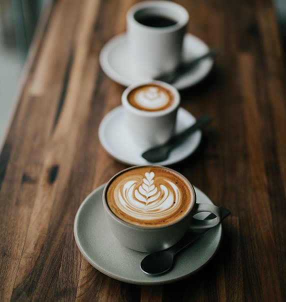 Three coffees in a row