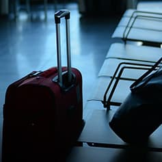 Suitcase at airport.