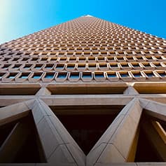 View from below building.