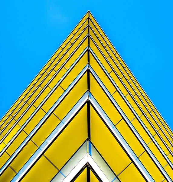 Corner of modern building architecture