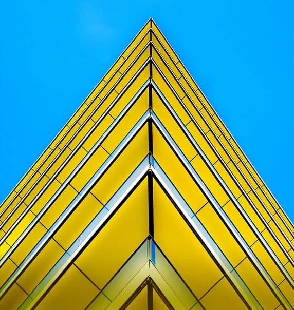 Corner of modern building architecture.