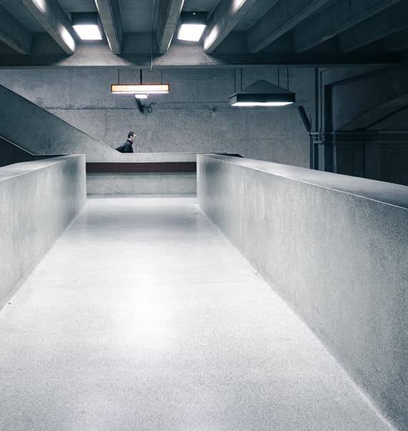 Walk way inside.