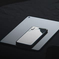 Phone face down.
