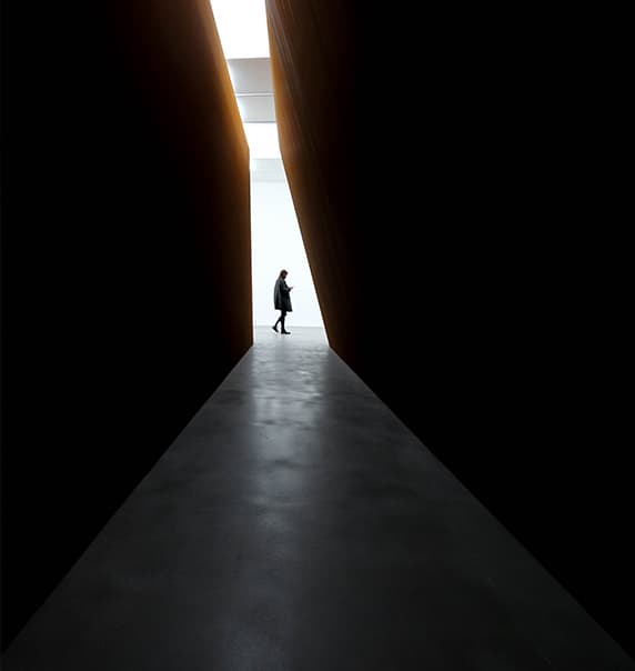 View of the end of a tunnel.