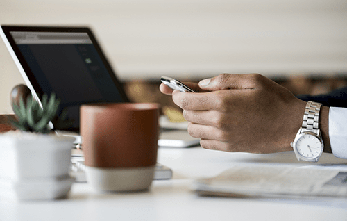 Phone and laptop.