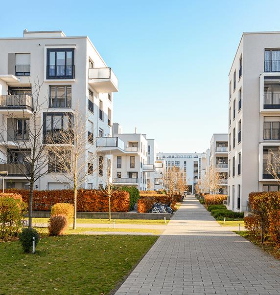 Group of flats from the outside.