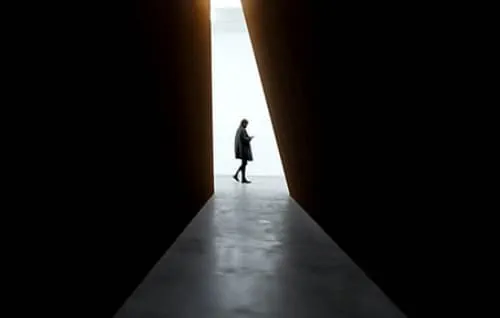 View of the end of a tunnel