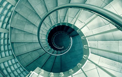 Spiral staircase.