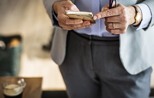 Man with phone.
