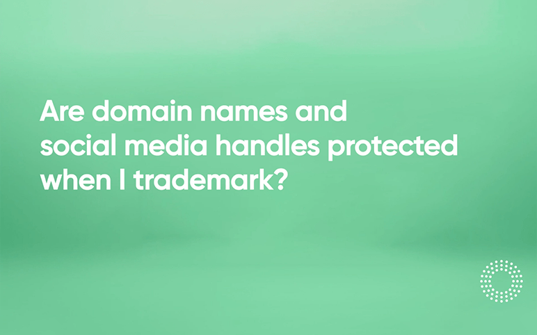 Video 13 - Are domain names and social media handles protected when I trademark q14