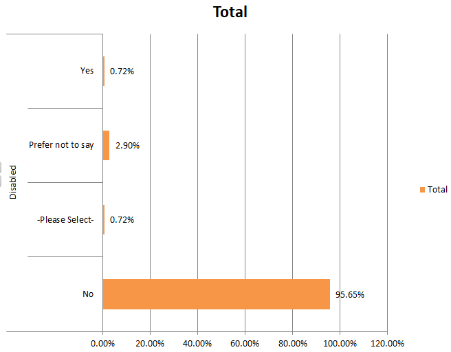 Diversity survey 2019 - disability