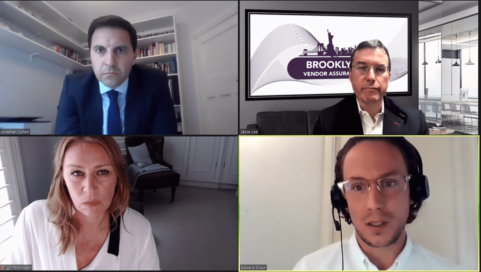 Four Panelists On A Zoom Call.