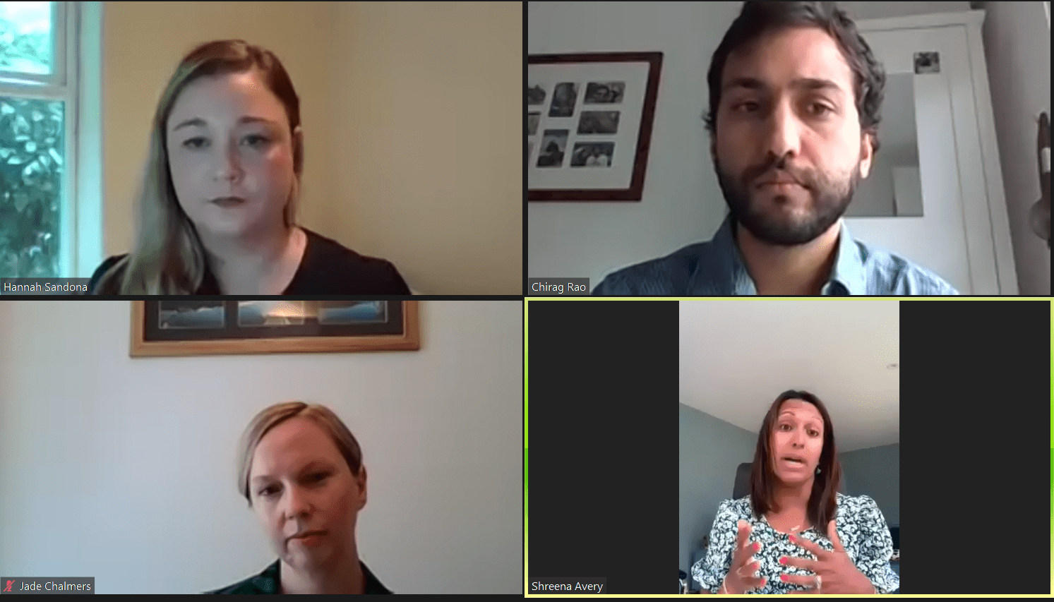 Speakers at Real Estate webinar.