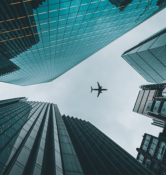 Plane flying.